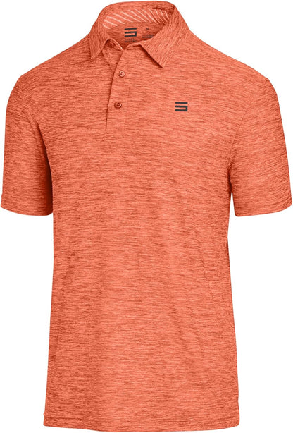 Golf Shirts for Men - Dry Fit Short-Sleeve Polo, Athletic Casual Collared T-Shirt